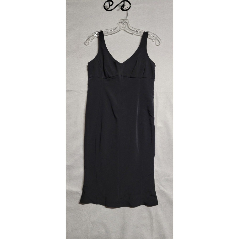 Black W See Through Lace Trim Sides Versace Jeans Couture Short Tank Dress Sz S